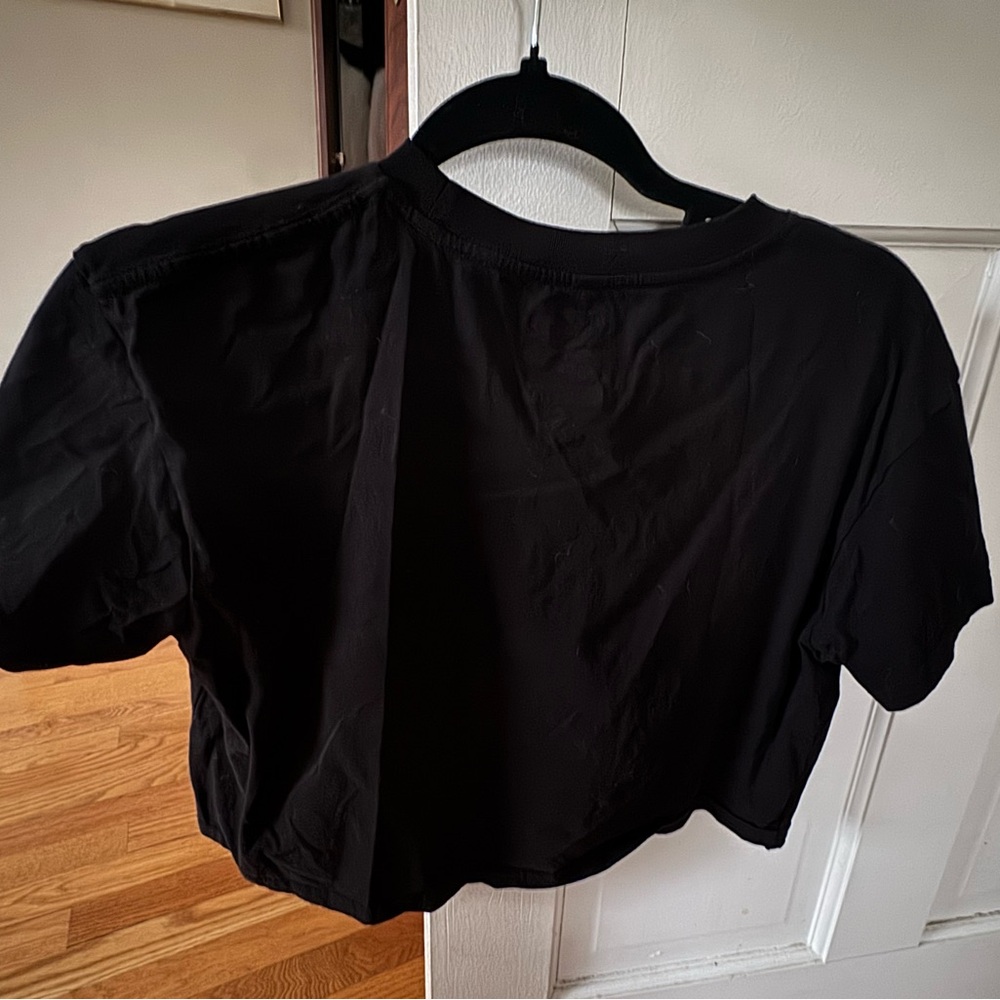 Black Rhinestone Rifle Crop Top - - Picture 3 of 3